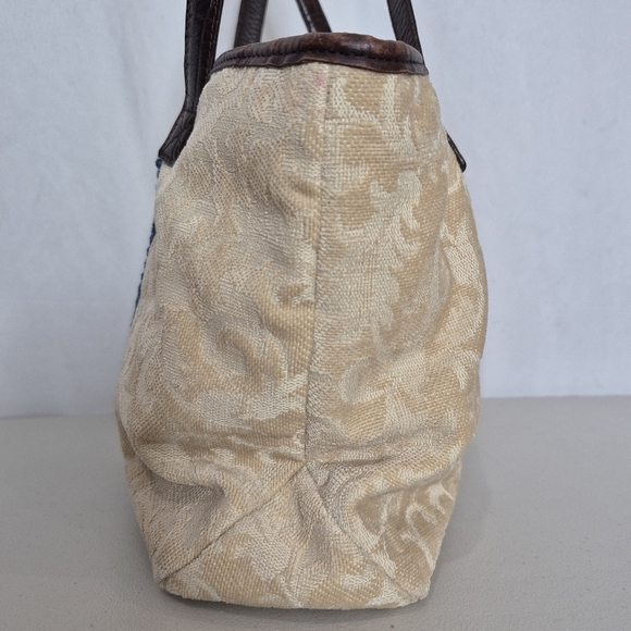 Brighton Sheba Princess Cat Vintage Tapestry Tote Bag w/ Leather Accent - Picture 3 of 15